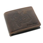 Motocross brown leather wallet 2