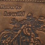 Brown Leather Wallet – Born to be Wild Motorcycle Design 2