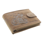 Brown Leather Wallet – Born to be Wild Motorcycle Design 3
