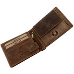 Leather men's wallet with wild boar 2