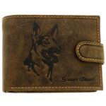 RFID german shepherd natural leather wallet 1