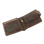 Brown deer leather wallet 12cm 3