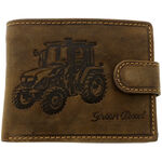 Leather Wallet with Tractor