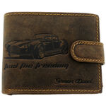 Feel the freedom brown natural leather wallet 2