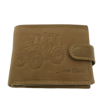 Tractor brown natural leather wallet