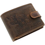 Wild boar natural leather wallet