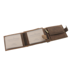 Brown leather wallet cat RFID 5