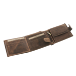 Brown leather wallet cat RFID 6