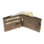 Brown leather wallet cat RFID 9