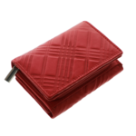 Portofel rosu damă Scala Luxury Collection piele naturală 13 cm