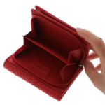 Portofel rosu damă Scala Luxury Collection piele naturală 13 cm 7
