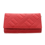 Portofel roșu de damă Scala Luxury Collection din piele naturală – 17 cm, design elegant