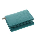 Portofel turcoaz damă Scala Luxury Collection piele naturală 13 cm
