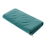 Portofel turcoaz de damă Scala Luxury Collection din piele naturală–17cm 2