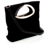 Black Suede Leather Purse 1