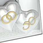 Photo frame 3 gold wedding hearts 26cm 6