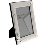 Silver Photo Frame 10x15 with Flowers 1