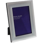 Silver Photo Frame 10x15cm with Squares 1