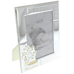 Silver baptism photo frame with name 25 cm 2