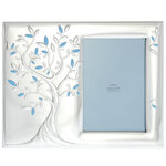 Blue tree of life silver plated photo frame 25cm 2