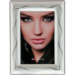 Silver photo frame waves 10x13cm 2