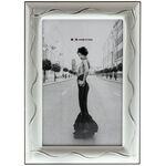 Silver photo frame waves 14x19cm 2