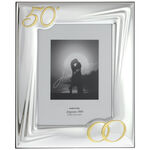 Gold wedding silver photo frame 26cm 2