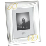 Gold wedding silver photo frame 26cm 3