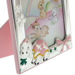 Silver Plated Pink Photo Frame with Turtle 5