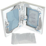 Photo frame with blue bear and foot imprint kit 19cm 4
