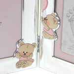 Photo frame with pink teddy bear molding kit 19cm 8