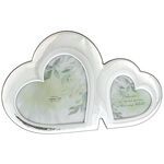 Silver heart double photo frame 3