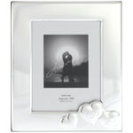 Rama foto nunta de argint 3 inimi 26cm 2