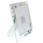 Silver wedding photo frame roses 33cm 3