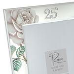 Silver wedding photo frame roses 33cm 6