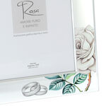 Silver wedding photo frame roses 33cm 7