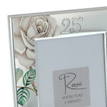 Silver wedding roses photo frame 19cm 5