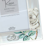 Silver wedding roses photo frame 19cm 6