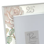 Silver wedding roses photo frame 26cm 7