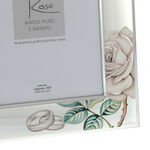 Silver wedding roses photo frame 26cm 8