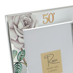 Gold wedding roses photo frame 26cm 6