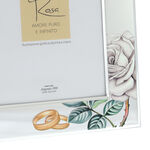 Gold wedding roses photo frame 26cm 7