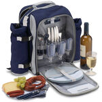 Picnic set in blue polyester backpack 1