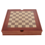 Elegant chess 28cm wooden box and metal parts 11