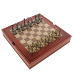 Elegant chess 28cm wooden box and metal parts 2