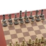 Elegant chess 28cm wooden box and metal parts 3