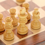 Elegant magnetic wooden chess 12