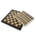 Elegant wood and metal chess 30cm 8