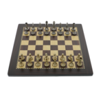 Elegant wood and metal chess 30cm 4