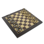 Elegant wood and metal chess 30cm 3
